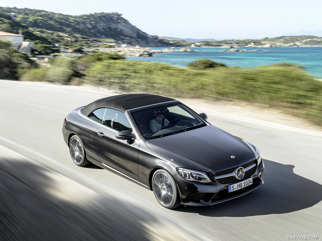 2019 Mercedes-Benz C-Class Cabrio (Color: Graphite Grey) - Front Three-Quarter