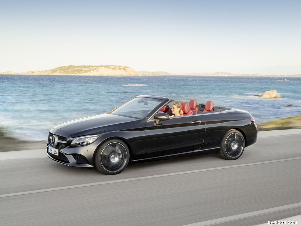 2019 Mercedes-Benz C-Class Cabrio (Color: Graphite Grey) - Front Three-Quarter