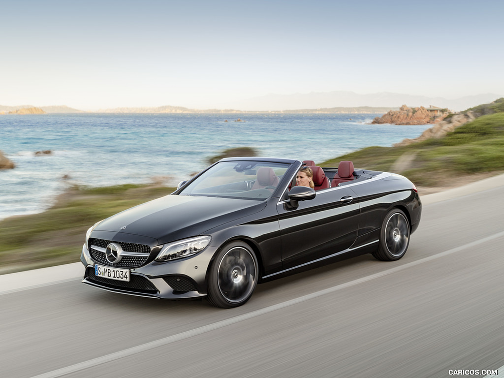 2019 Mercedes-Benz C-Class Cabrio (Color: Graphite Grey) - Front Three-Quarter