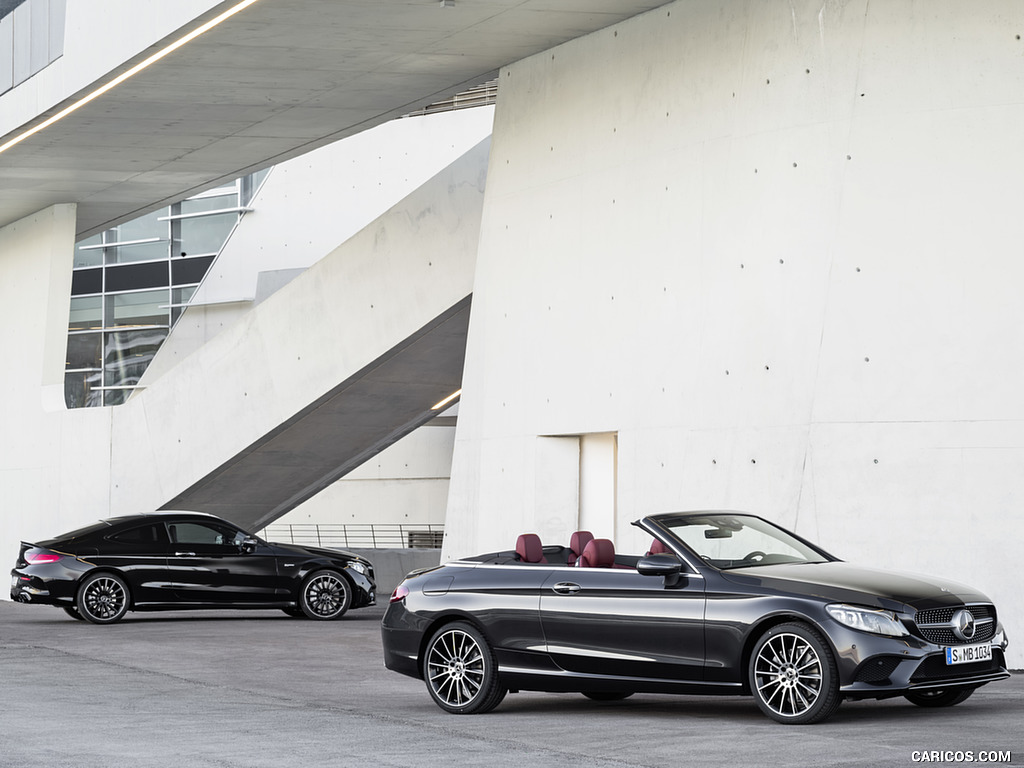 2019 Mercedes-Benz C-Class Cabrio (Color: Graphite Grey) - Front Three-Quarter