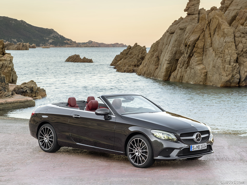 2019 Mercedes-Benz C-Class Cabrio (Color: Graphite Grey) - Front Three-Quarter