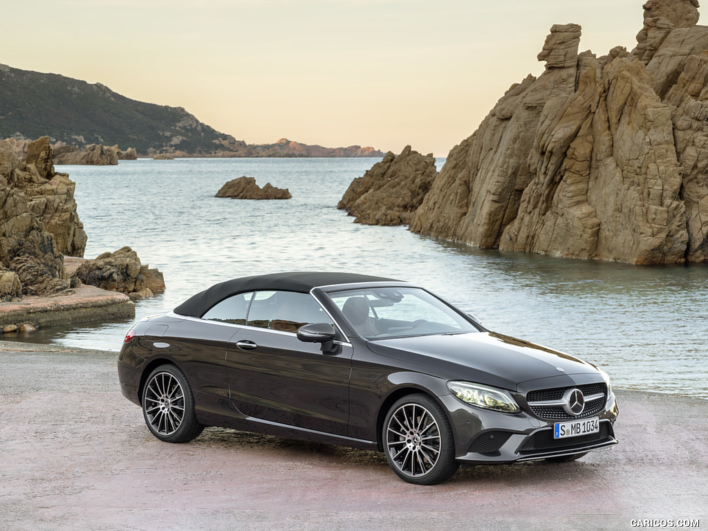 2019 Mercedes-Benz C-Class Cabrio (Color: Graphite Grey) - Front Three-Quarter