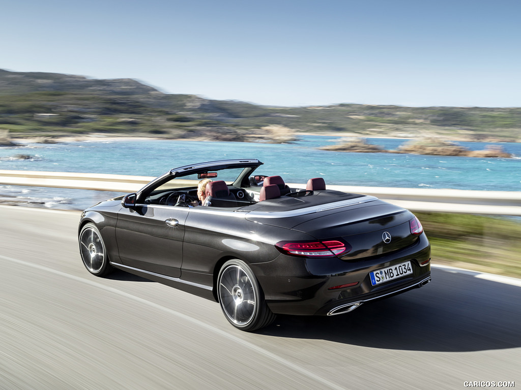 2019 Mercedes-Benz C-Class Cabrio (Color: Graphite Grey) - Rear Three-Quarter