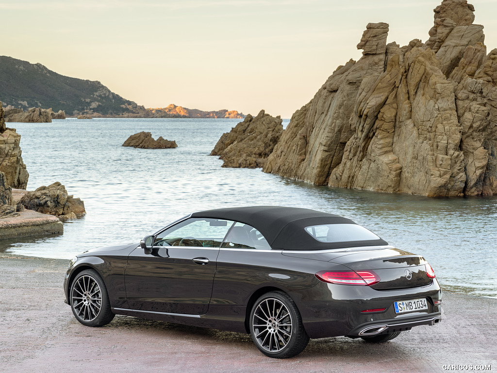 2019 Mercedes-Benz C-Class Cabrio (Color: Graphite Grey) - Rear Three-Quarter