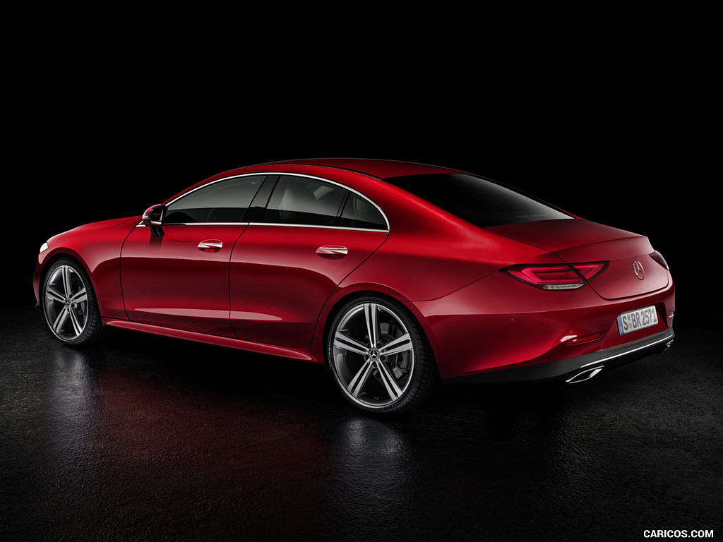 2019 Mercedes-Benz CLS (Color: Designo Hyacinth Red Metallic) - Rear Three-Quarter