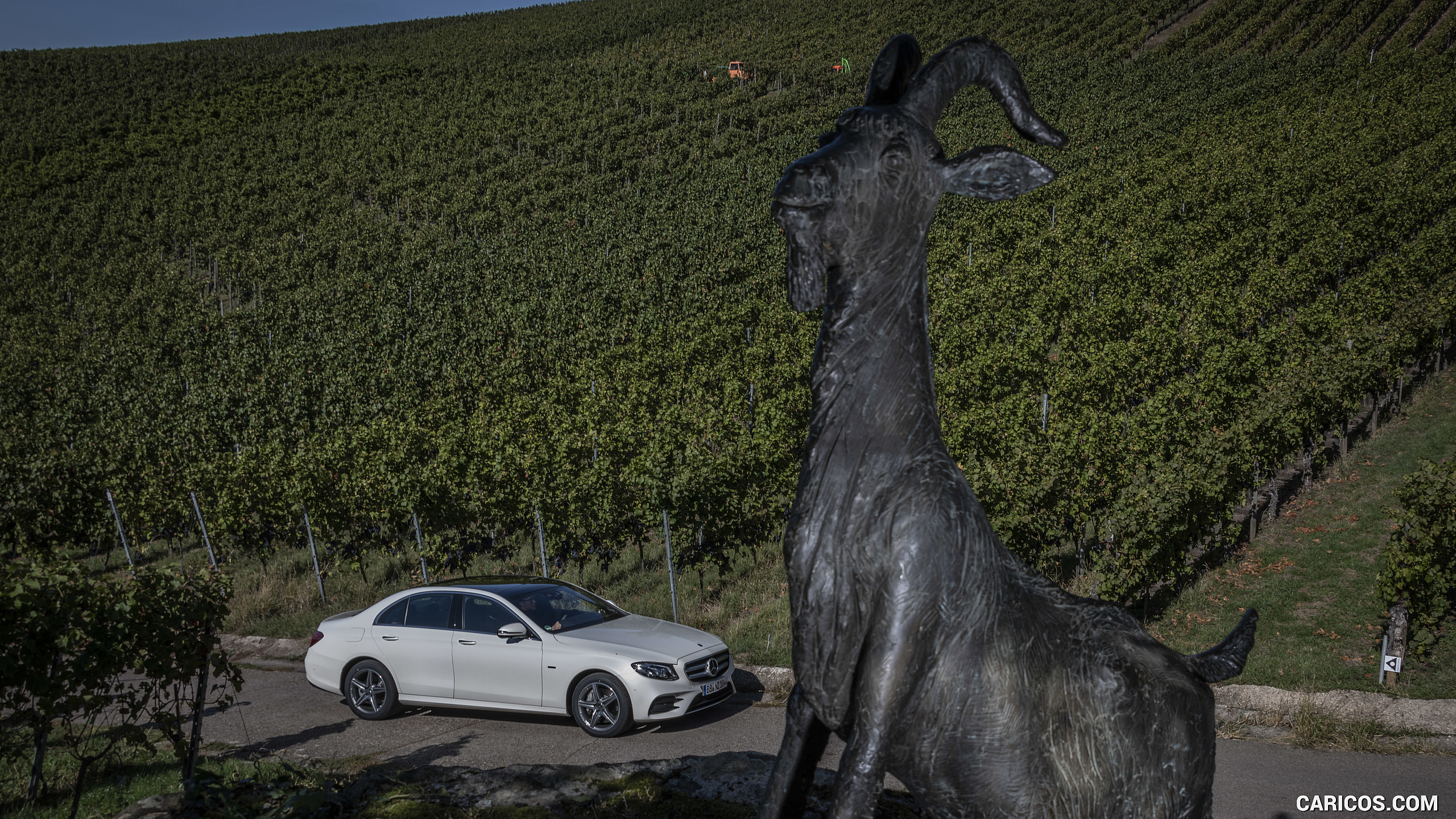 2019 Mercedes-Benz E 300 de Diesel Plug-in Hybrid Sedan (Color: Diamond White Metallic) - Front Three-Quarter, #52 of 71
