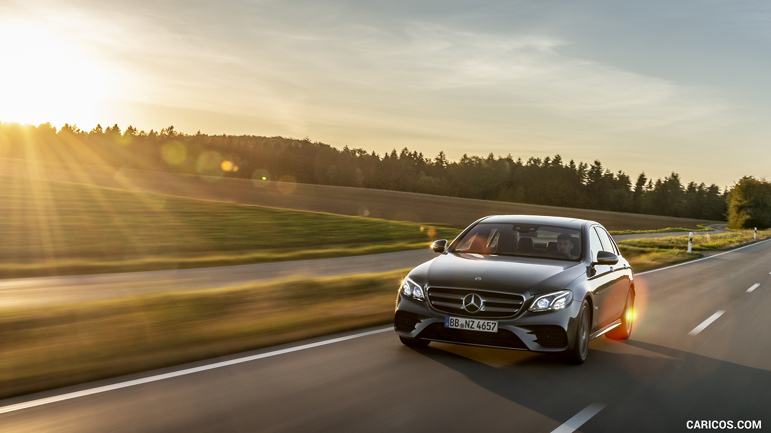 2019 Mercedes-Benz E 300 e Plug-in Hybrid Sedan (Color: Selenite Grey Metallic) - Front, #8 of 71