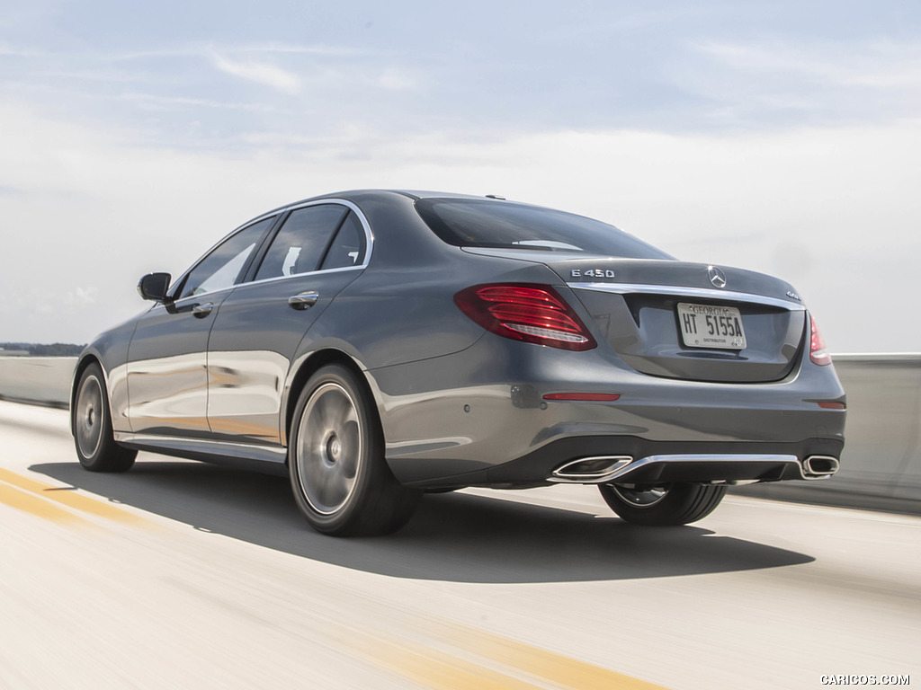 2019 Mercedes-Benz E450 4MATIC E-Class Sedan (US-Spec) - Rear Three-Quarter