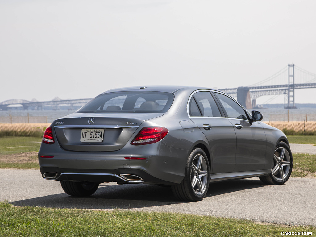 2019 Mercedes-Benz E450 4MATIC E-Class Sedan (US-Spec) - Rear Three-Quarter