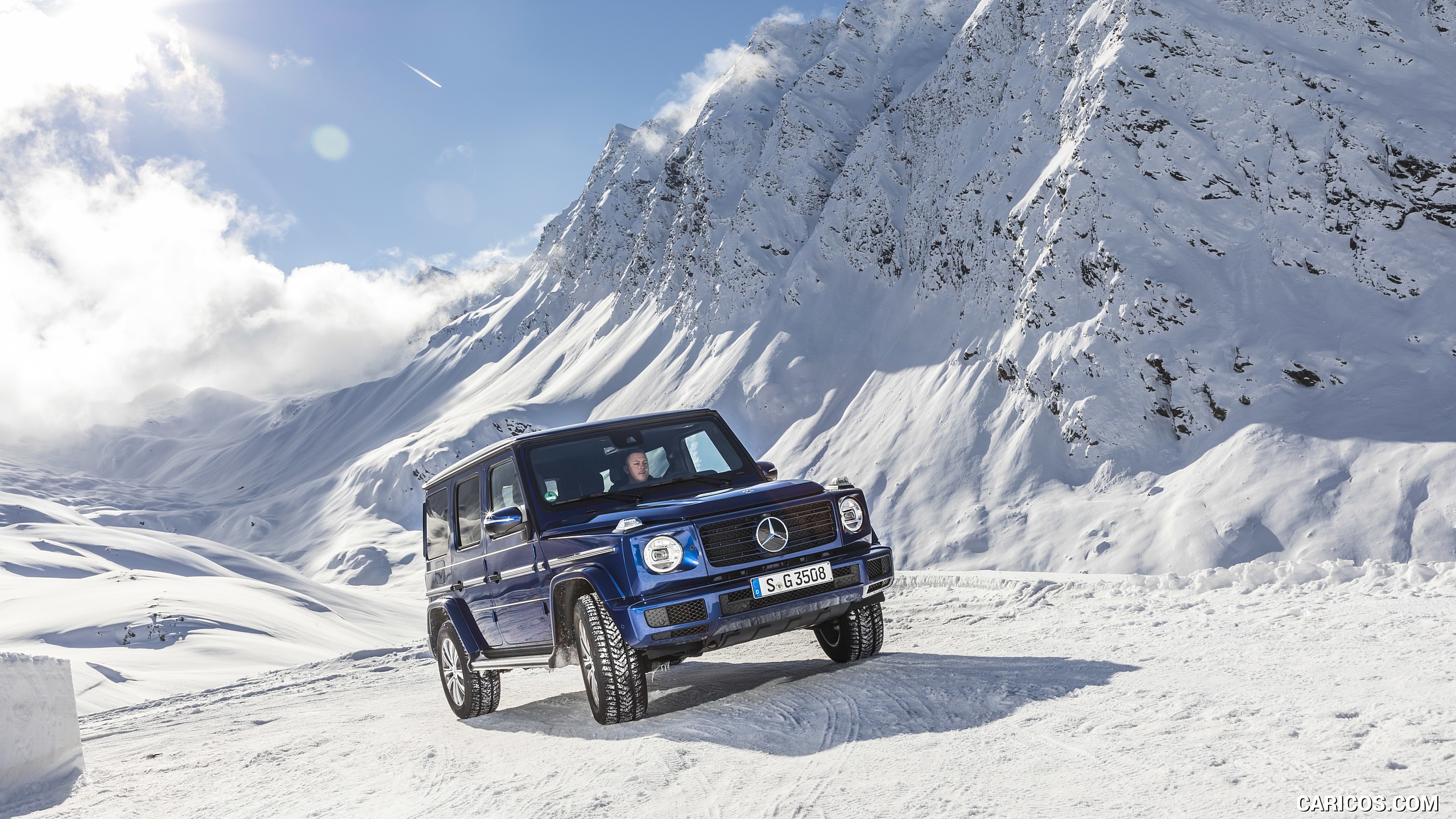 2019 Mercedes-Benz G 350 d (Brilliant Blue Metallic) - In Snow - Front, #27 of 51