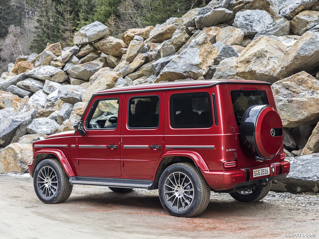 2019 Mercedes-Benz G 350 d (Designo Hyazinth Red Metallic) - Rear Three-Quarter