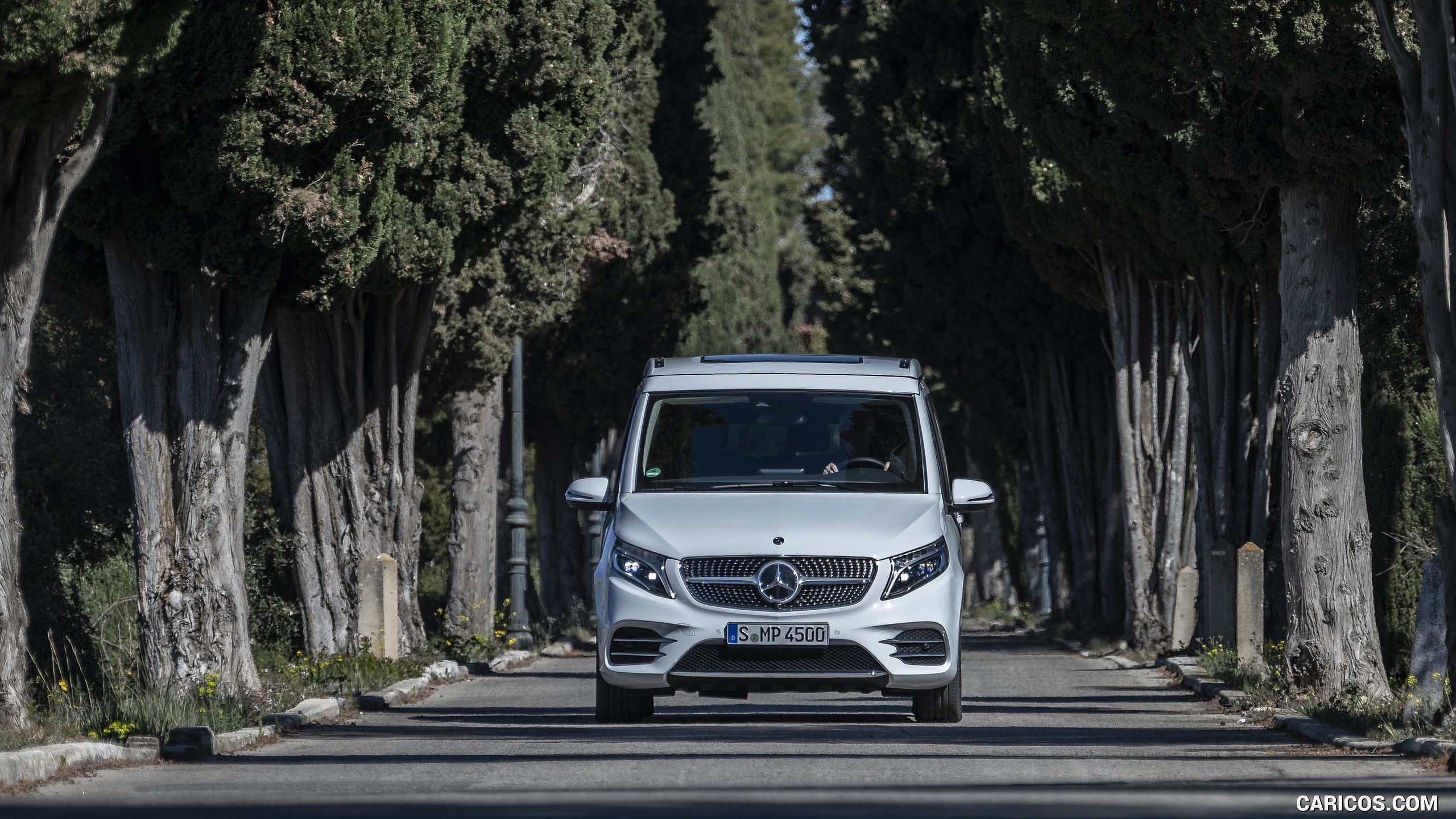 2019 Mercedes-Benz V-Class Marco Polo 300d AMG Line (Color: Mountain Crystal White Metallic) - Front, #174 of 216
