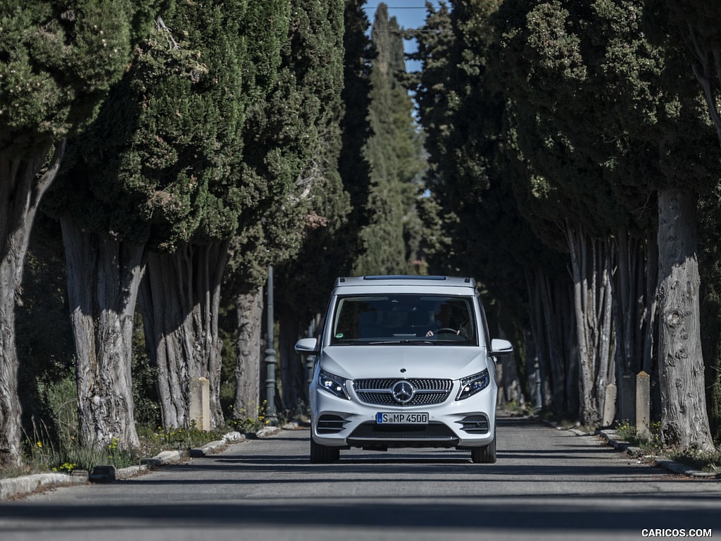 2019 Mercedes-Benz V-Class Marco Polo 300d AMG Line (Color: Mountain Crystal White Metallic) - Front