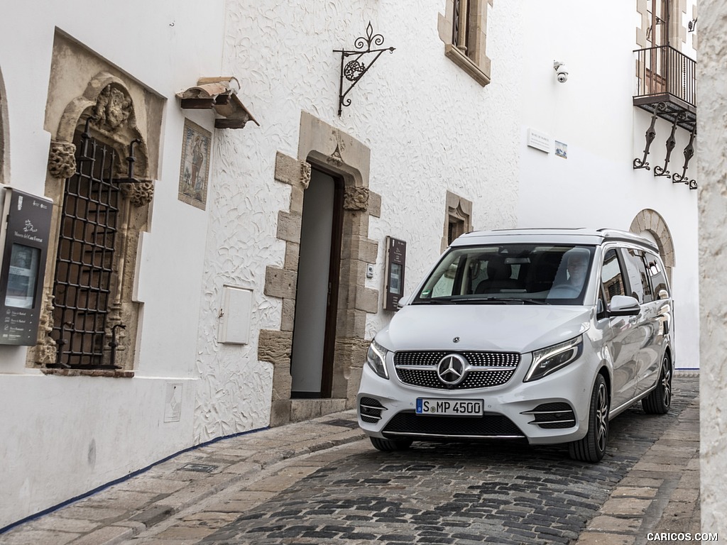 2019 Mercedes-Benz V-Class Marco Polo 300d AMG Line (Color: Mountain Crystal White Metallic) - Front