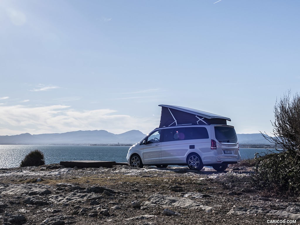 2019 Mercedes-Benz V-Class Marco Polo 300d AMG Line (Color: Mountain Crystal White Metallic) - Rear Three-Quarter