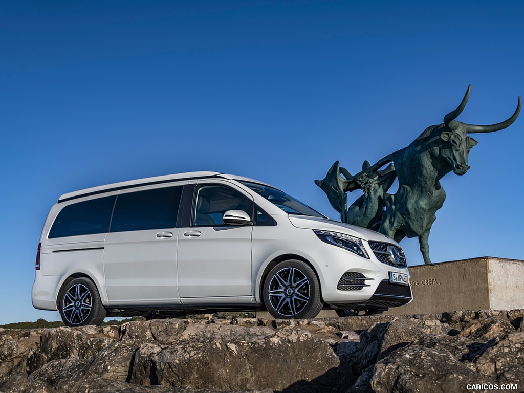 2019 Mercedes-Benz V-Class Marco Polo 300d AMG Line (Color: Mountain Crystal White Metallic) - Side