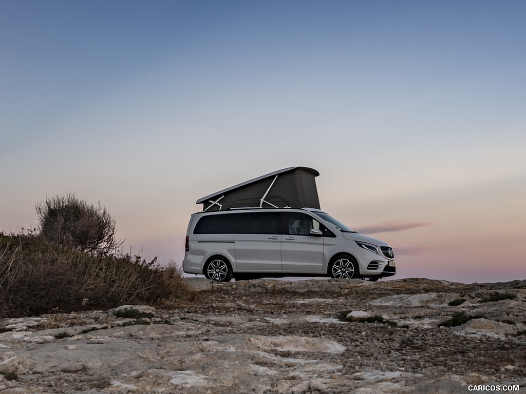 2019 Mercedes-Benz V-Class Marco Polo 300d AMG Line (Color: Mountain Crystal White Metallic) - Side