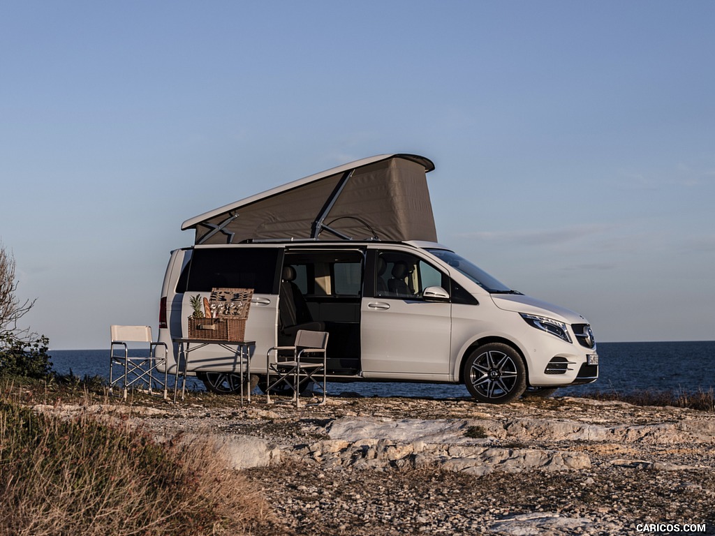 2019 Mercedes-Benz V-Class Marco Polo 300d AMG Line (Color: Mountain Crystal White Metallic) - Side