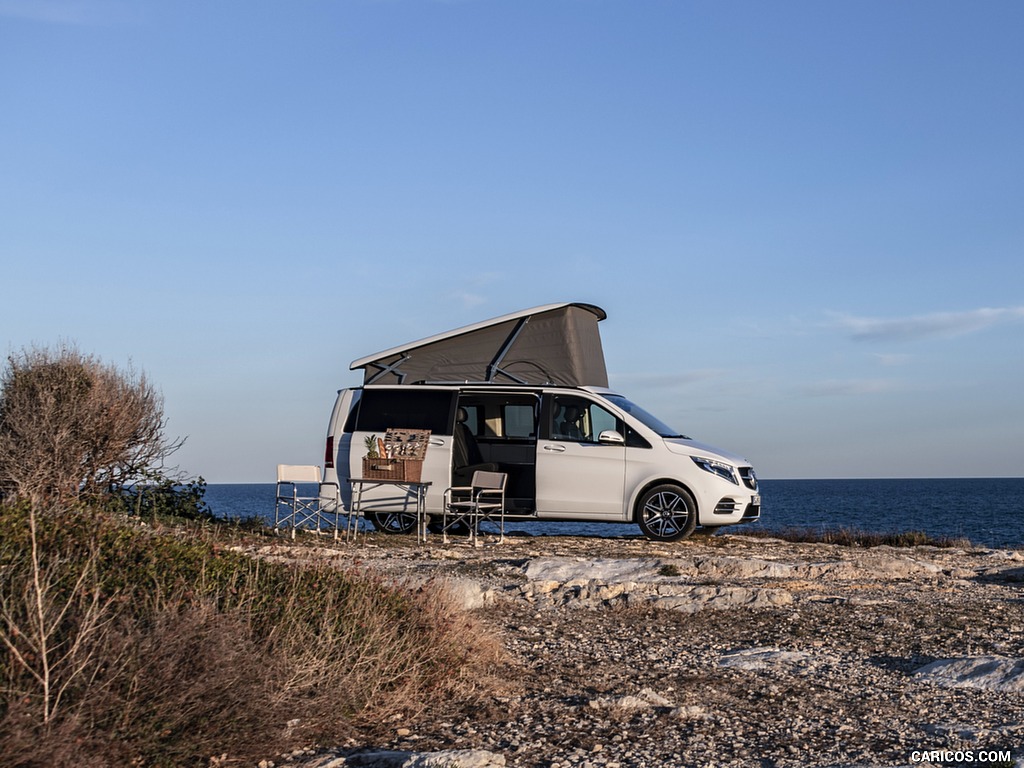 2019 Mercedes-Benz V-Class Marco Polo 300d AMG Line (Color: Mountain Crystal White Metallic) - Side