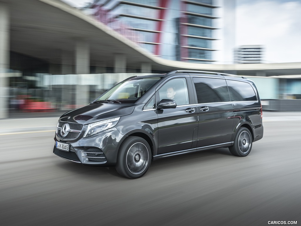 2019 Mercedes-Benz V-Class V300d AMG Line (Color: Graphite Grey Metallic) - Front Three-Quarter