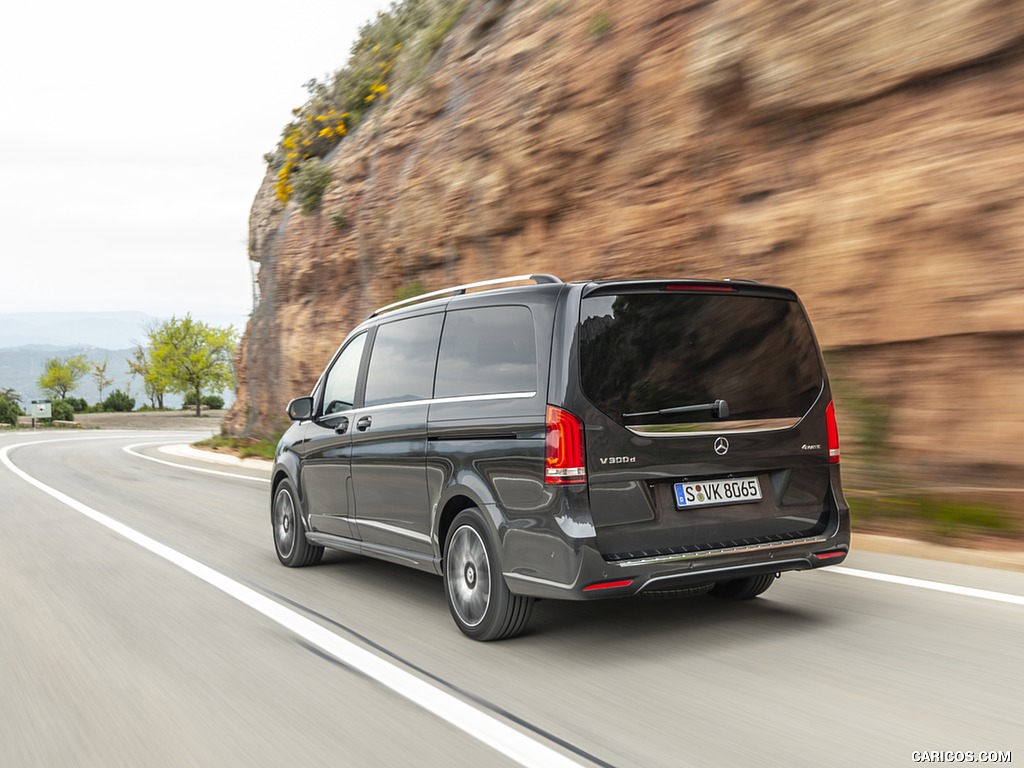 2019 Mercedes-Benz V-Class V300d AMG Line (Color: Graphite Grey Metallic) - Rear Three-Quarter