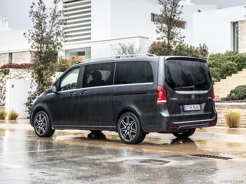 2019 Mercedes-Benz V-Class V300d AMG Line (Color: Graphite Grey Metallic) - Rear Three-Quarter