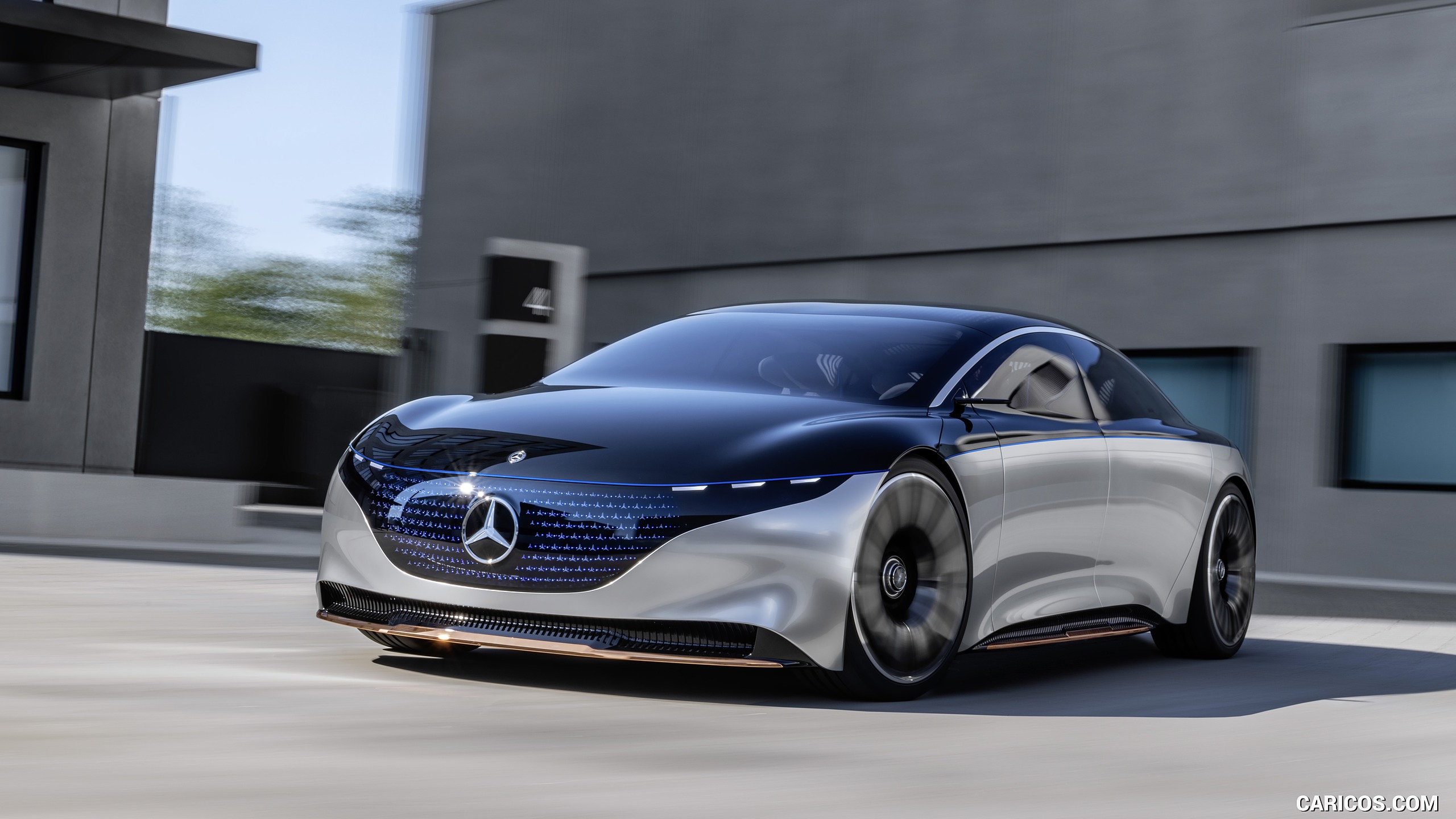2019 Mercedes-Benz Vision EQS Concept - Front Three-Quarter, #1 of 58