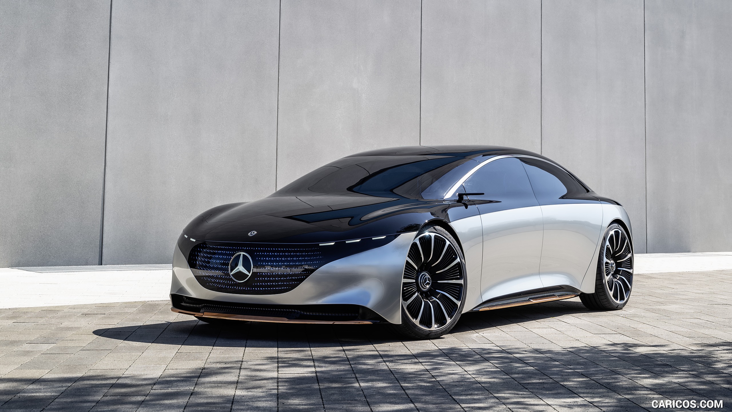 2019 Mercedes-Benz Vision EQS Concept - Front Three-Quarter, #18 of 58