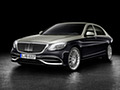 2019 Mercedes-Maybach S 560 (Color: Aragonite Silver / Anthracite Blue) - Front Three-Quarter