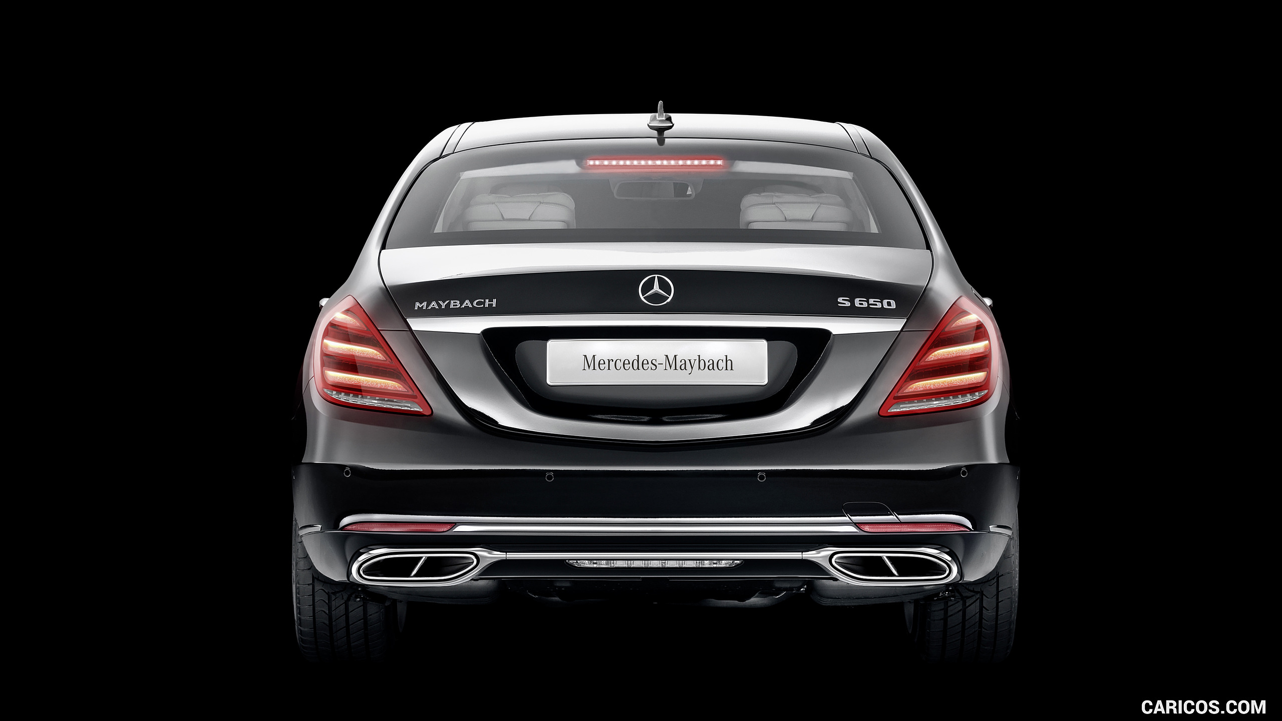 2019 Mercedes-Maybach S 650 Pullman (Color: Obsidian Black) - Rear, #4 of 10