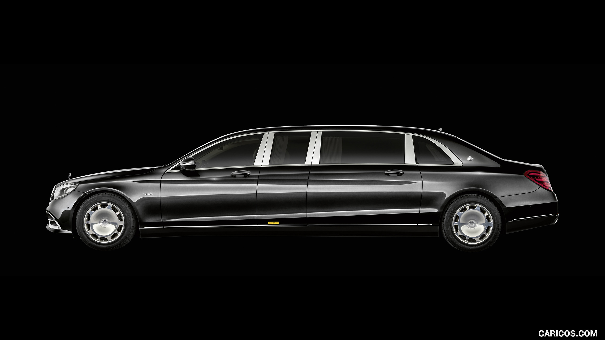2019 Mercedes-Maybach S 650 Pullman (Color: Obsidian Black) - Side, #2 of 10