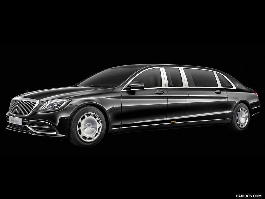 2019 Mercedes-Maybach S 650 Pullman (Color: Obsidian Black) - Front Three-Quarter