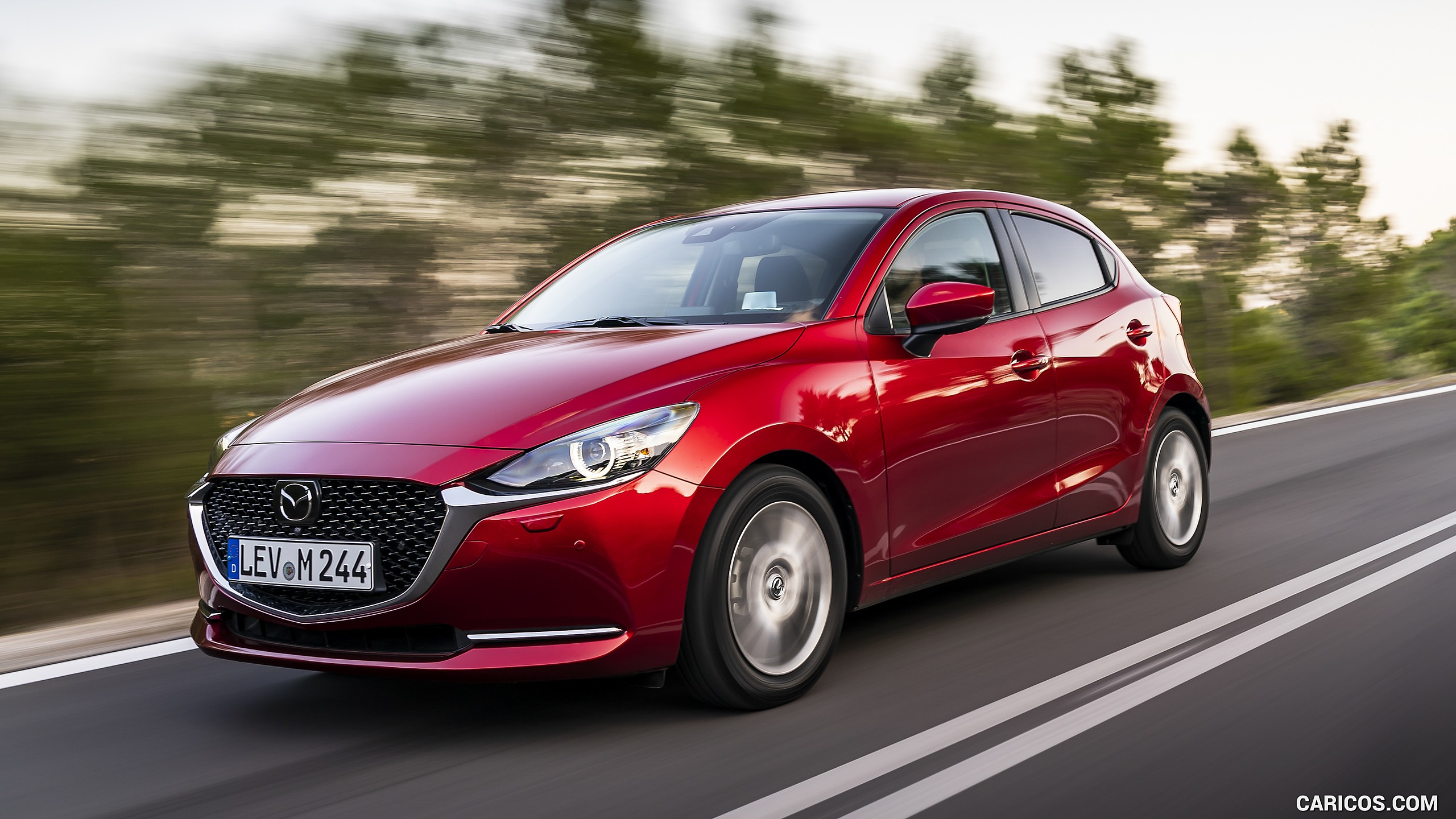 2020 Mazda2 (Color: Red Crystal) - Front Three-Quarter, #1 of 210