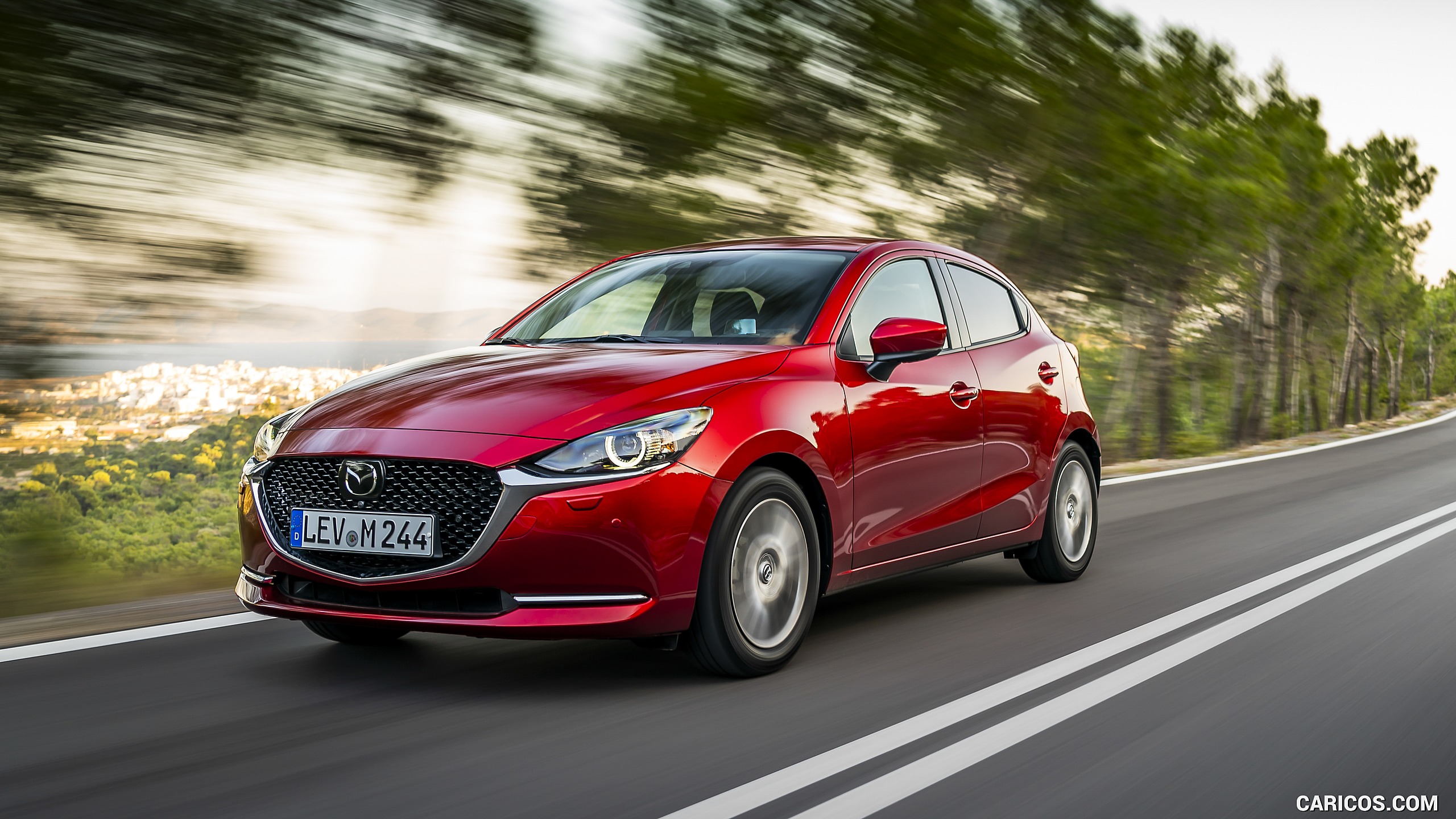 2020 Mazda2 (Color: Red Crystal) - Front Three-Quarter, #4 of 210