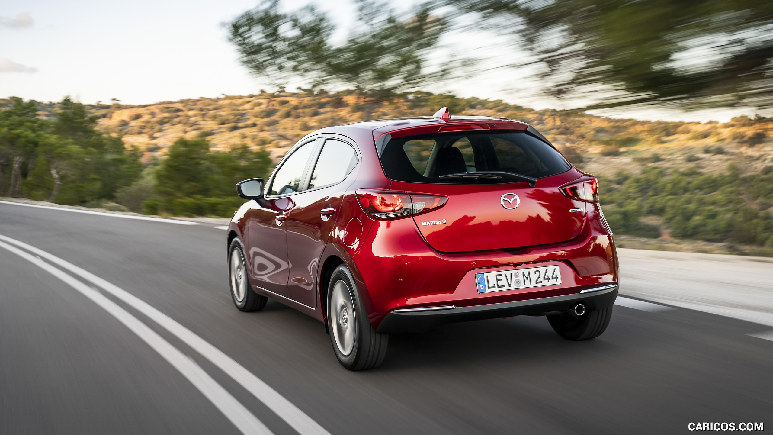 2020 Mazda2 (Color: Red Crystal) - Rear Three-Quarter, #13 of 210