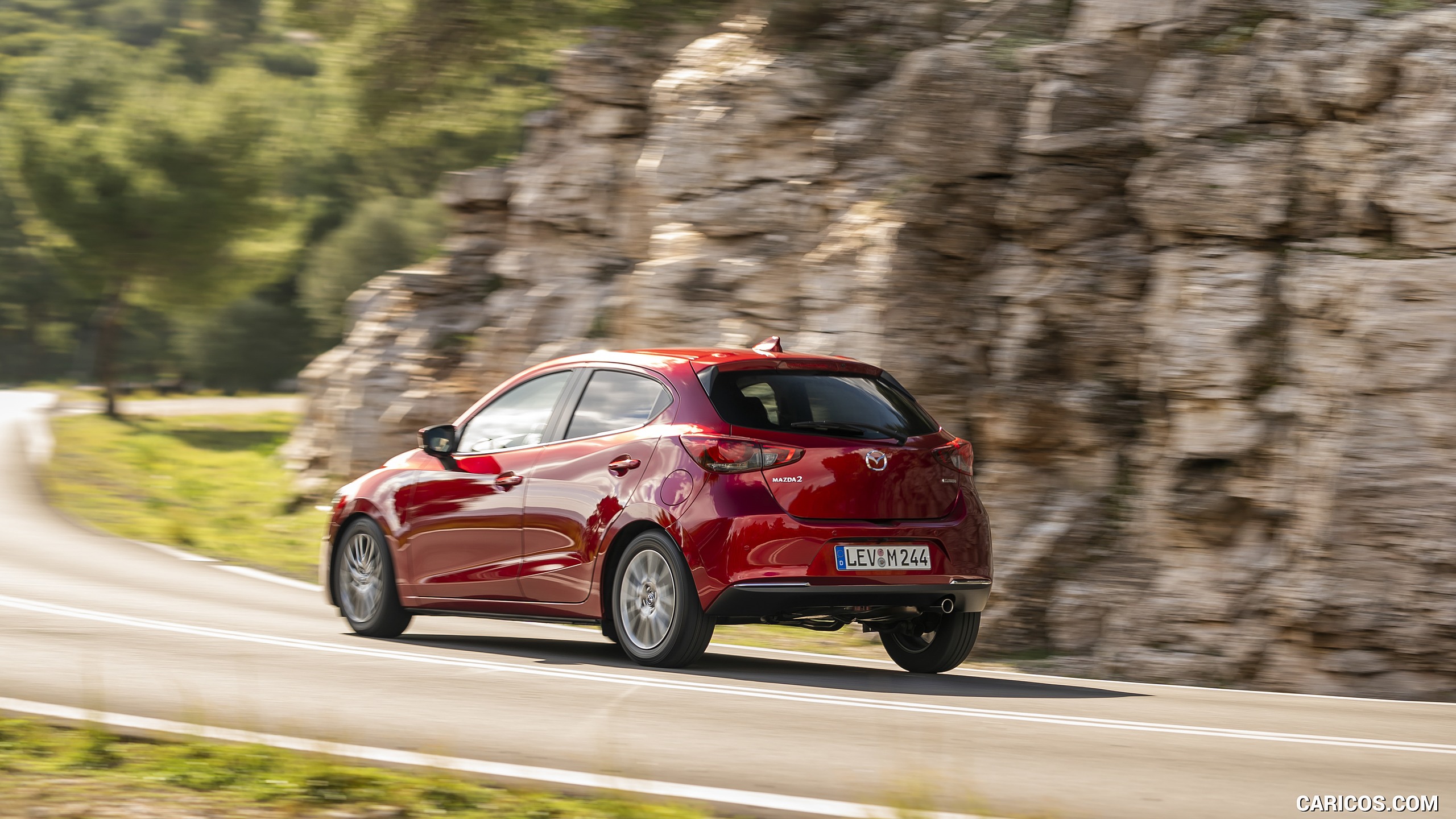 2020 Mazda2 (Color: Red Crystal) - Rear Three-Quarter, #38 of 210