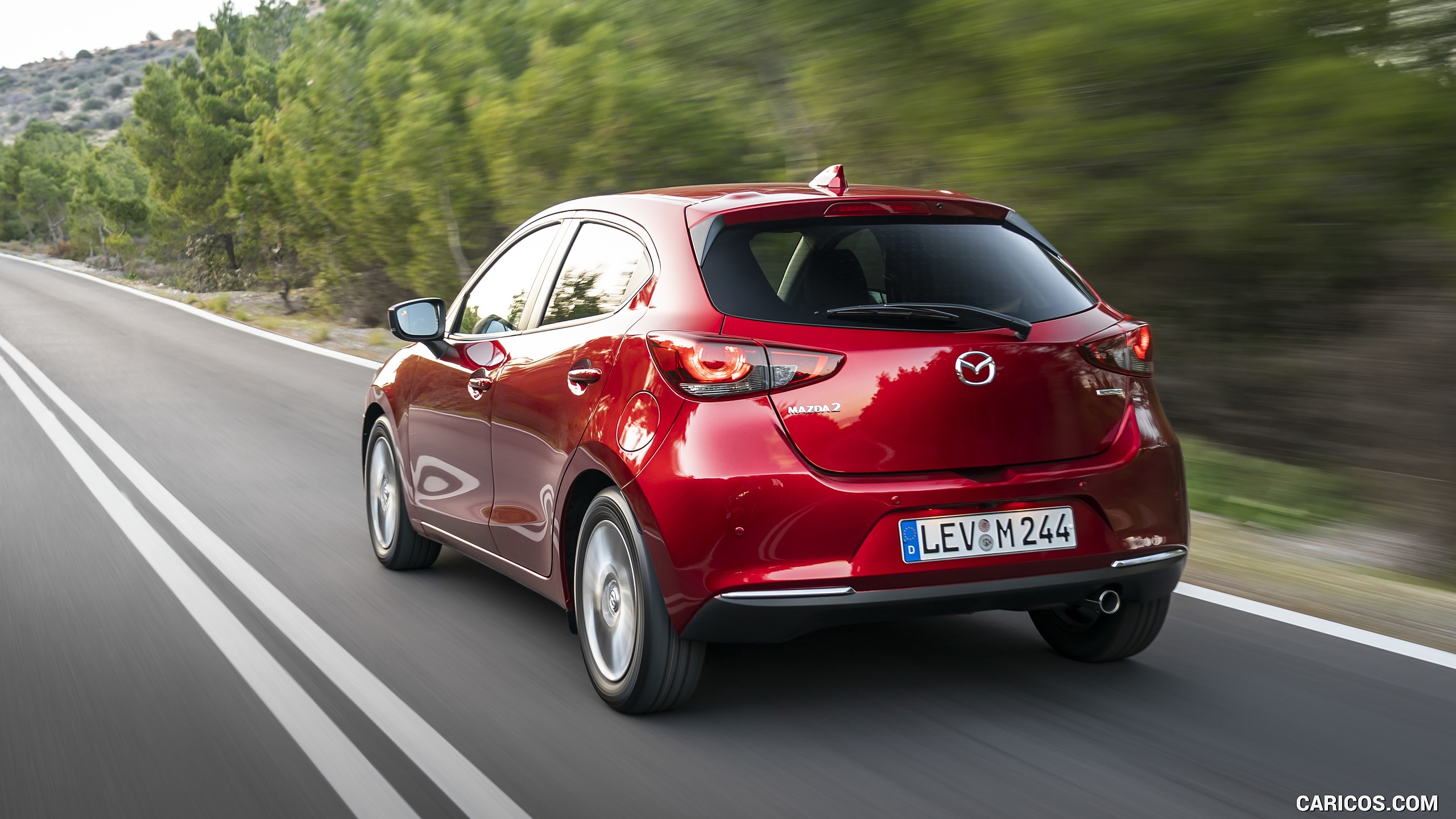 2020 Mazda2 (Color: Red Crystal) - Rear Three-Quarter, #51 of 210