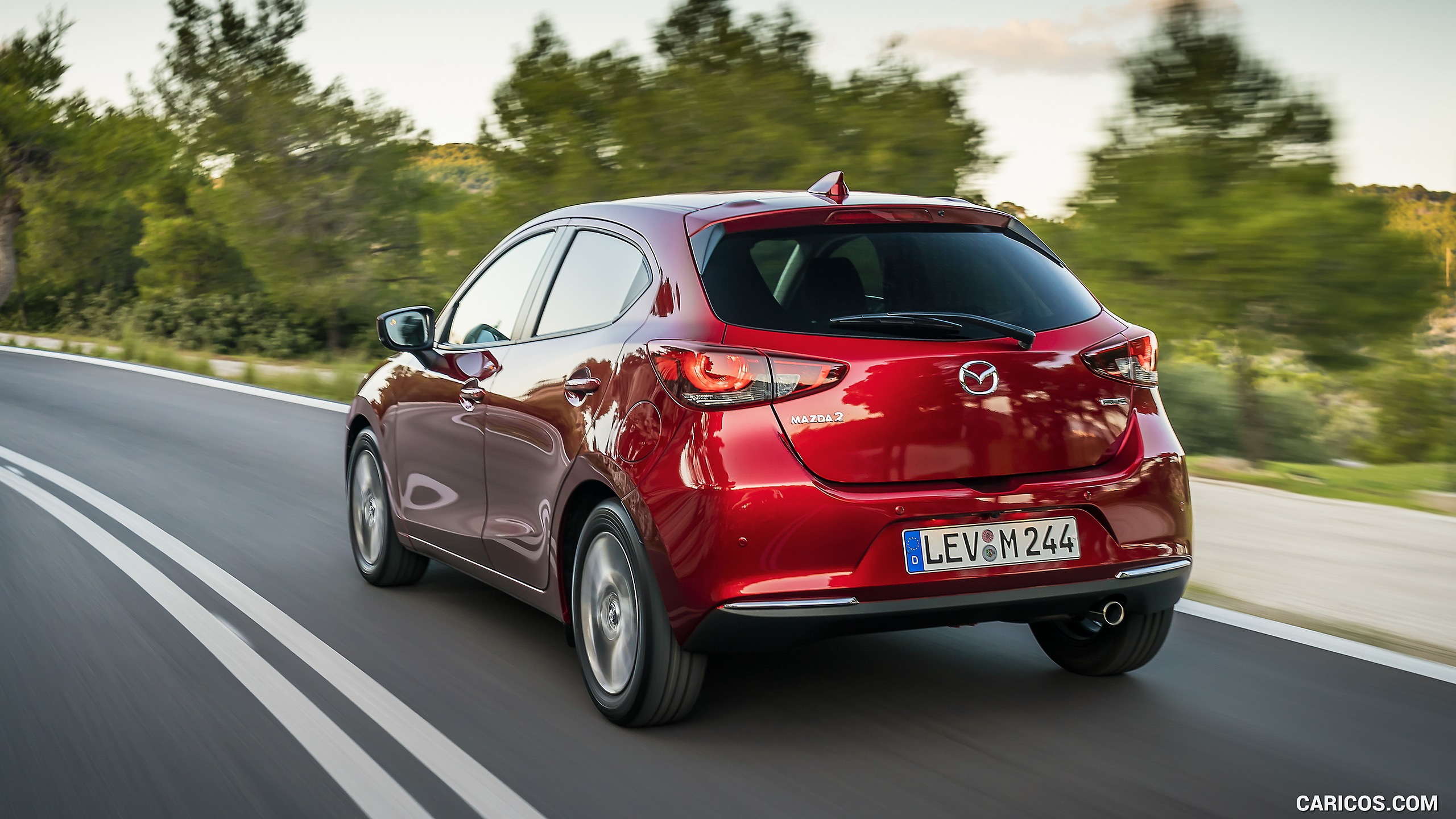 2020 Mazda2 (Color: Red Crystal) - Rear Three-Quarter, #52 of 210