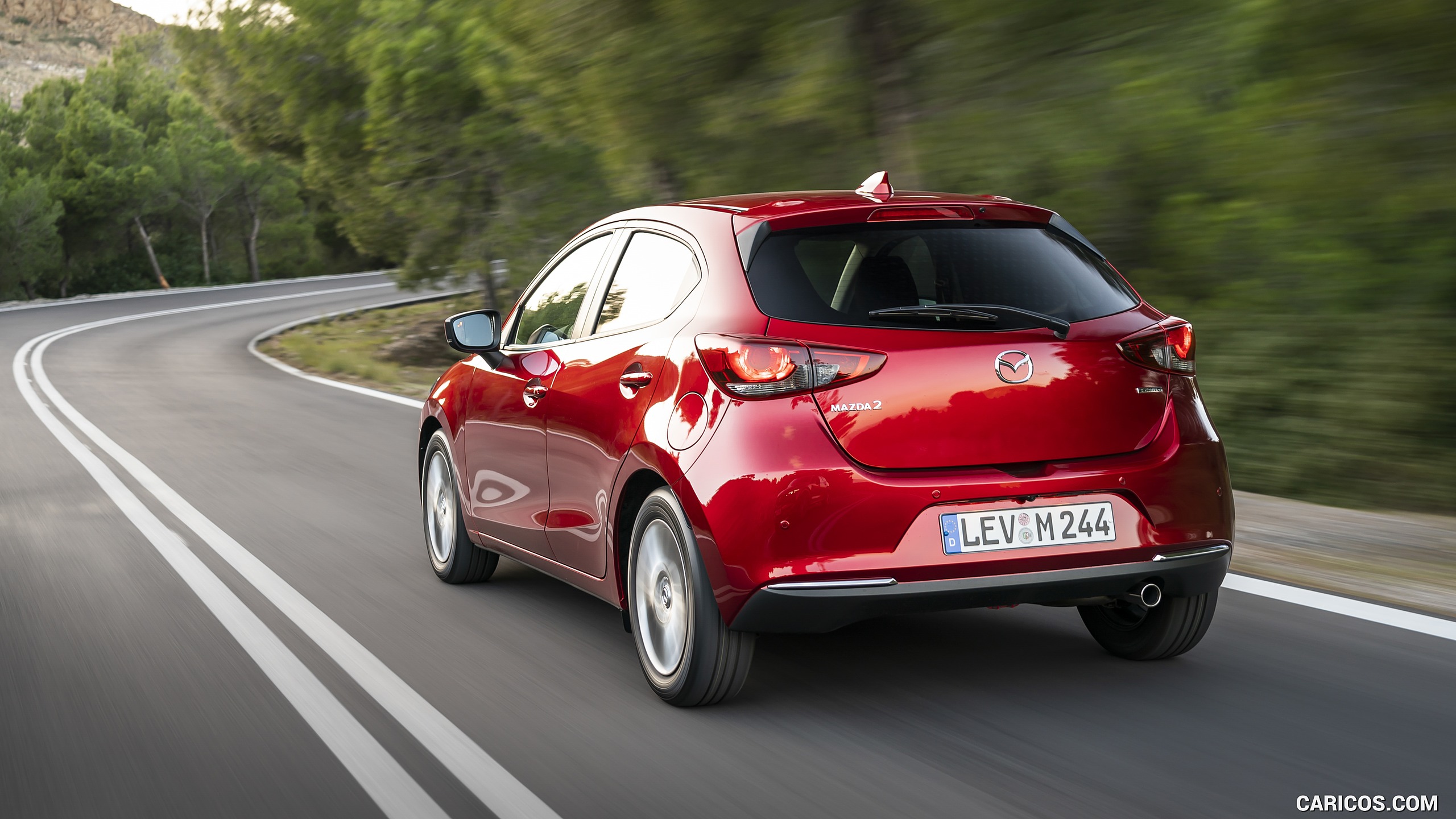 2020 Mazda2 (Color: Red Crystal) - Rear Three-Quarter, #53 of 210