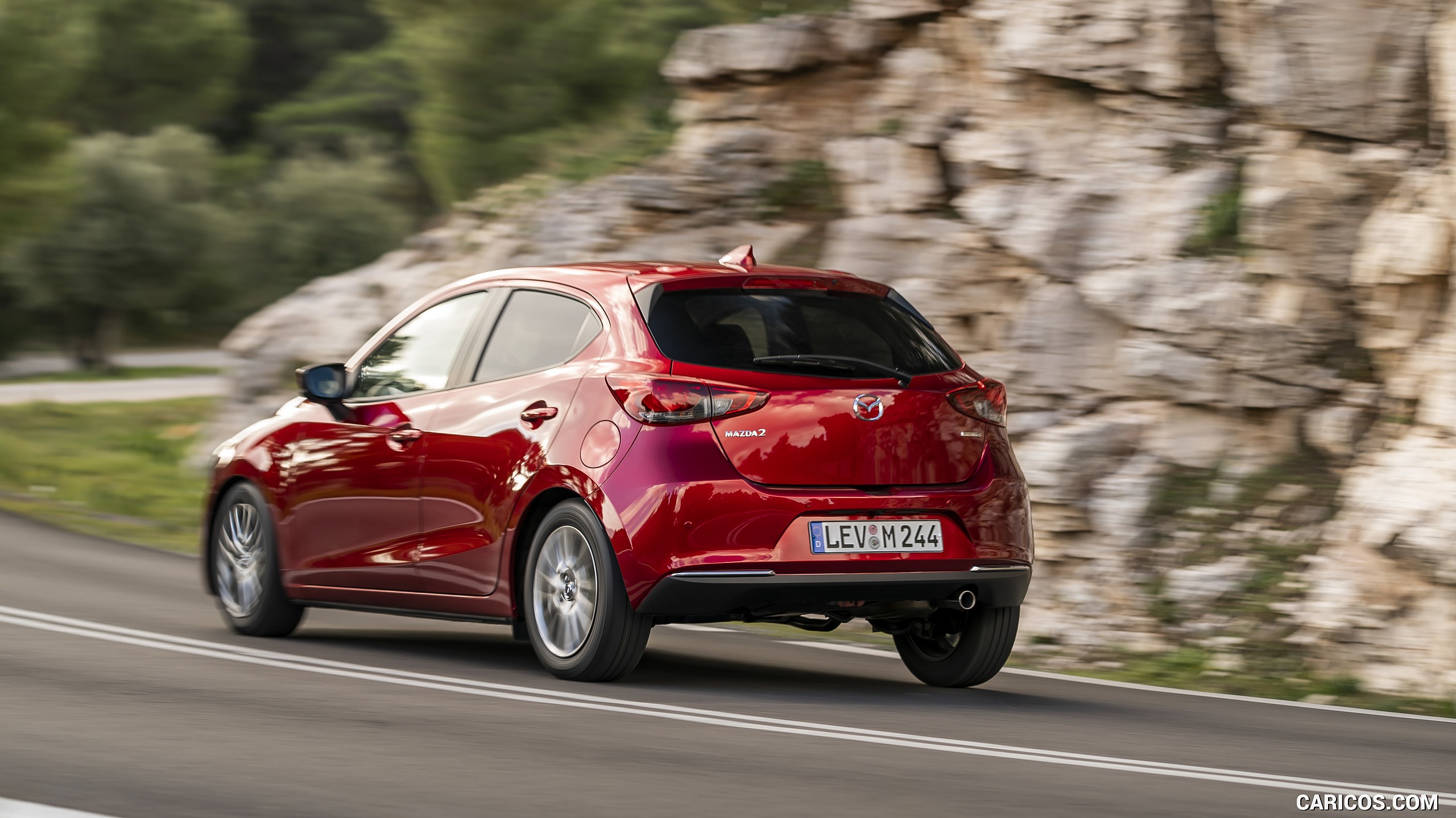 2020 Mazda2 (Color: Red Crystal) - Rear Three-Quarter, #56 of 210