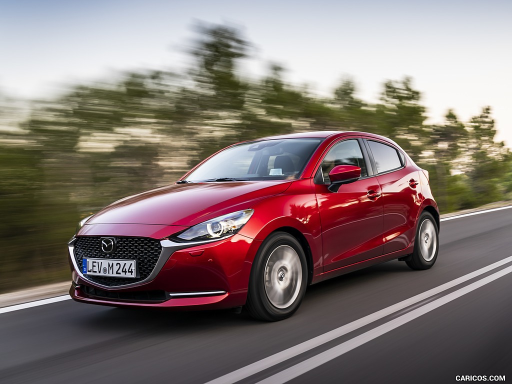 2020 Mazda2 (Color: Red Crystal) - Front Three-Quarter