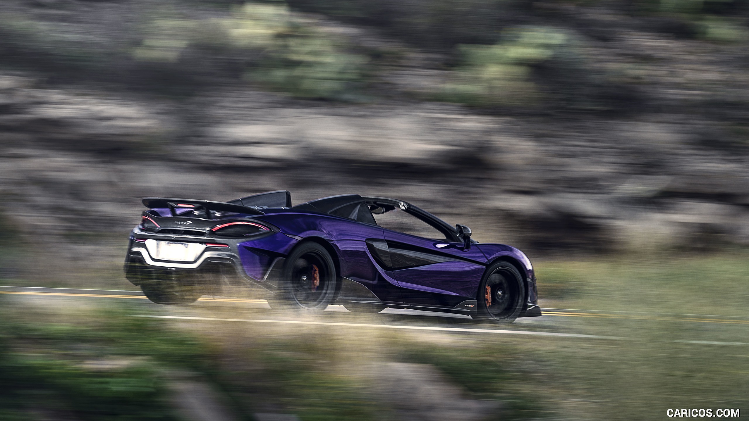 2020 McLaren 600LT Spider (Color: Lantana Purple) - Rear Three-Quarter, #48 of 97