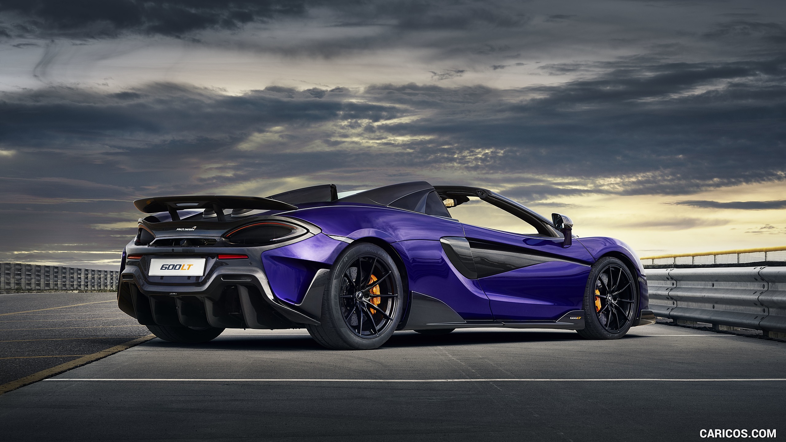 2020 McLaren 600LT Spider (Color: Lantana Purple) - Rear Three-Quarter, #64 of 97