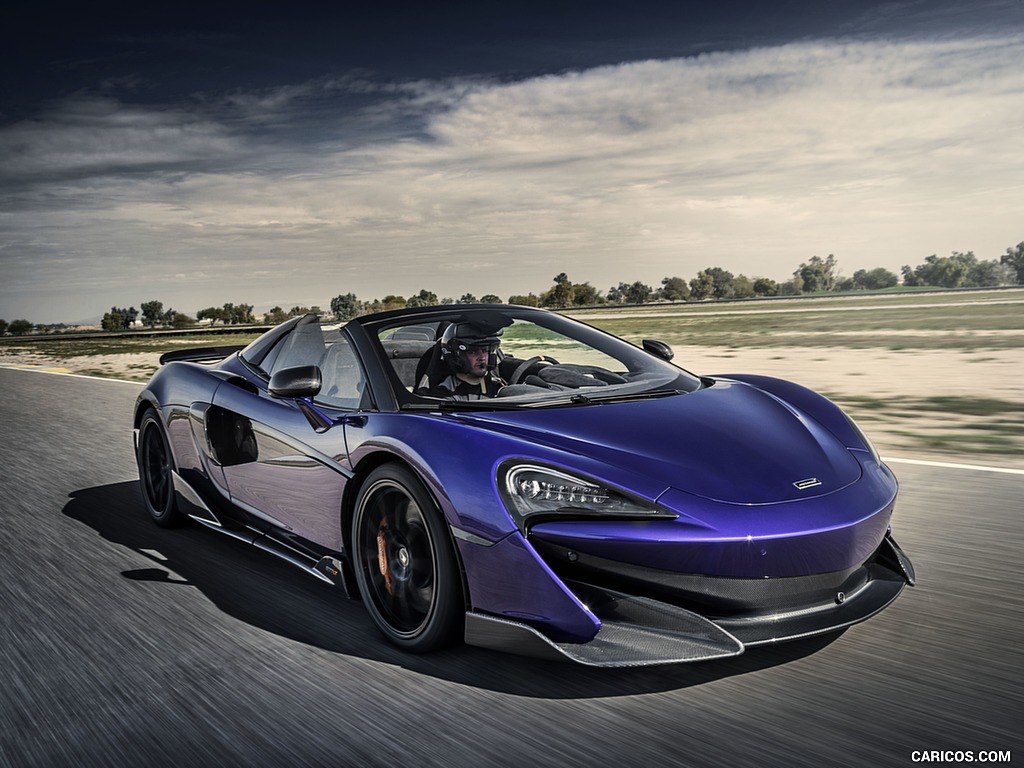 2020 McLaren 600LT Spider (Color: Lantana Purple) - Front Three-Quarter