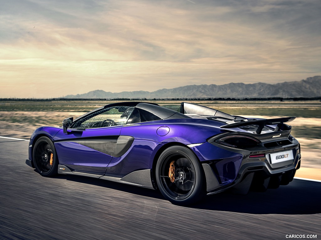 2020 McLaren 600LT Spider (Color: Lantana Purple) - Rear Three-Quarter