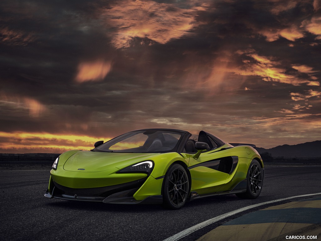 2020 McLaren 600LT Spider (Color: Lime Green) - Front Three-Quarter