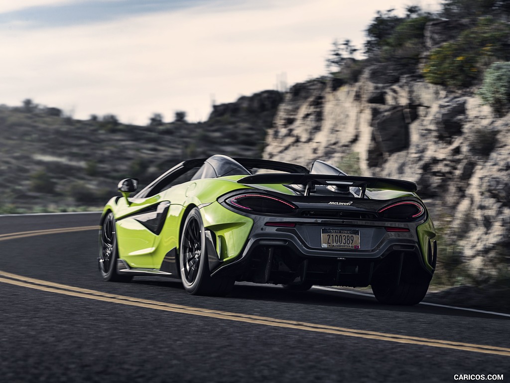 2020 McLaren 600LT Spider (Color: Lime Green) - Rear