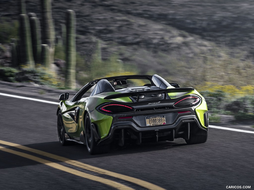 2020 McLaren 600LT Spider (Color: Lime Green) - Rear