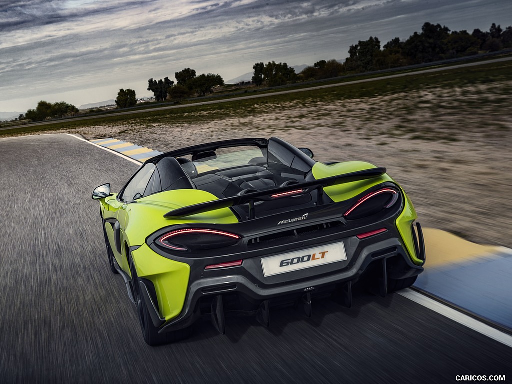 2020 McLaren 600LT Spider (Color: Lime Green) - Rear