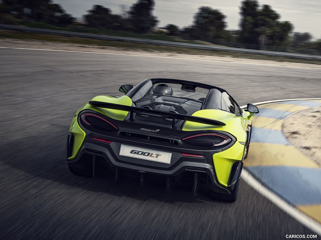 2020 McLaren 600LT Spider (Color: Lime Green) - Rear